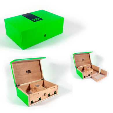 Fum Box Desktop Humidor Green - rollit-gr
